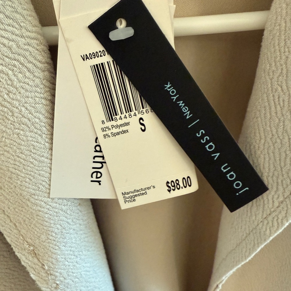 Joan Vass Cream Textured Jacket